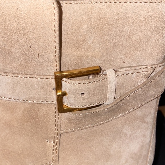 Tory Burch Leather Ankle Booties with Gold Buckle - Picture 3 of 15